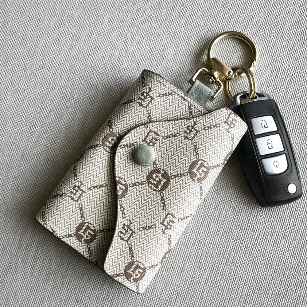 Patterned Vegan Key Case w/ Snap Closure – Key Organizer